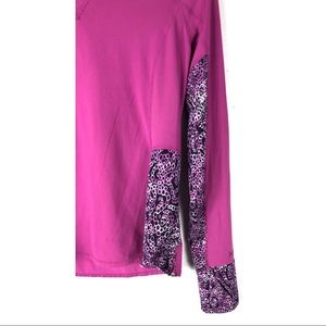 Haut De Sport Xersion Pour Fille - Taille M (10/13 Ans) - Rose Spacedye - Manches Longues Avec Pouces